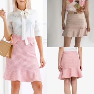 Y2K Bandolino Pink Tweed Skirt